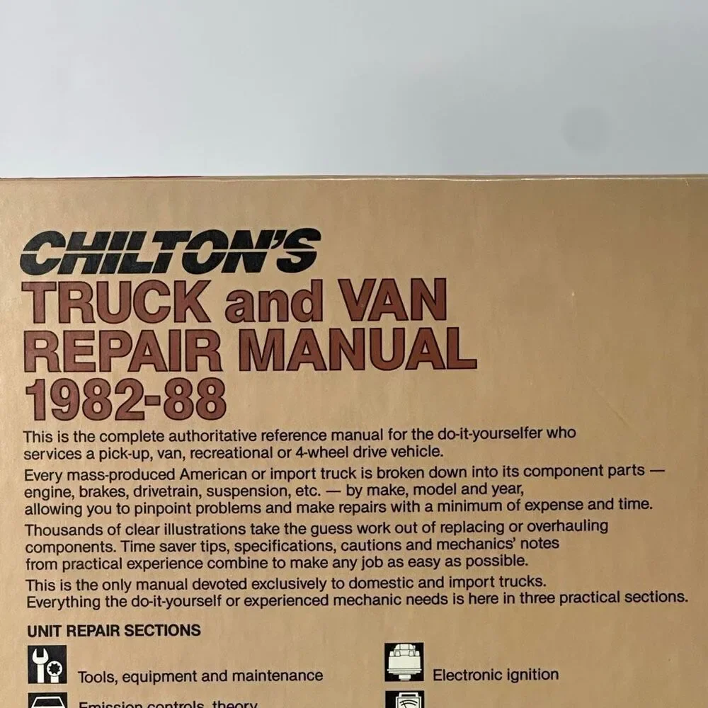 Vintage Chilton’s Truck and Van Repair Manual 1982-1988